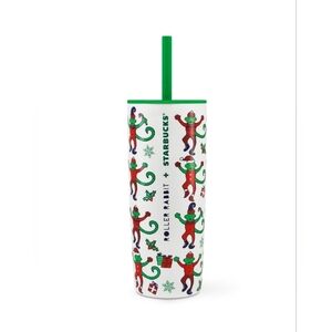 STARBUCKS x Roller Rabbit 2025 Christmas Tumbler 24oz Cup w Lid & Straw MIIR